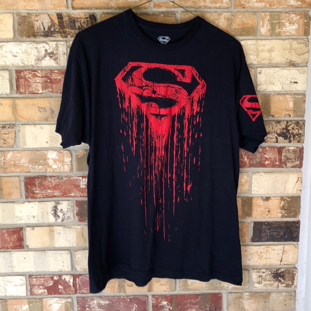 Navy Shirt With Superman Emblem.